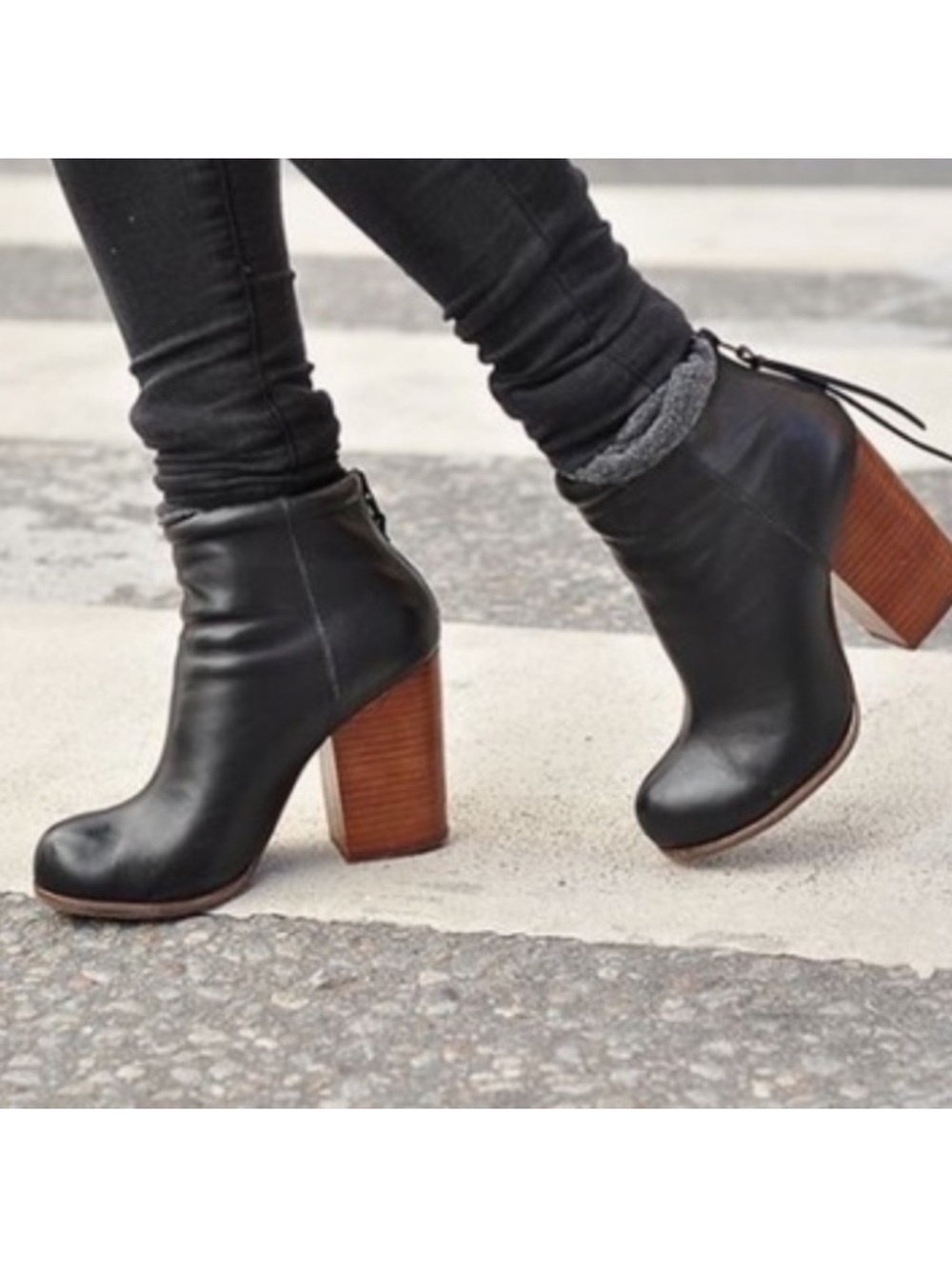Jeffrey Campbell Rumble Boots Black Leather Size 7.5 Women’s